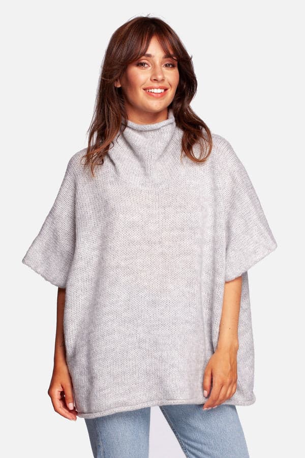 Knit poncho - Grey