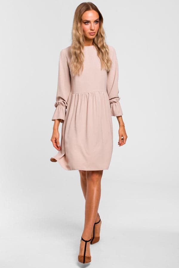 Frill dress - Beige